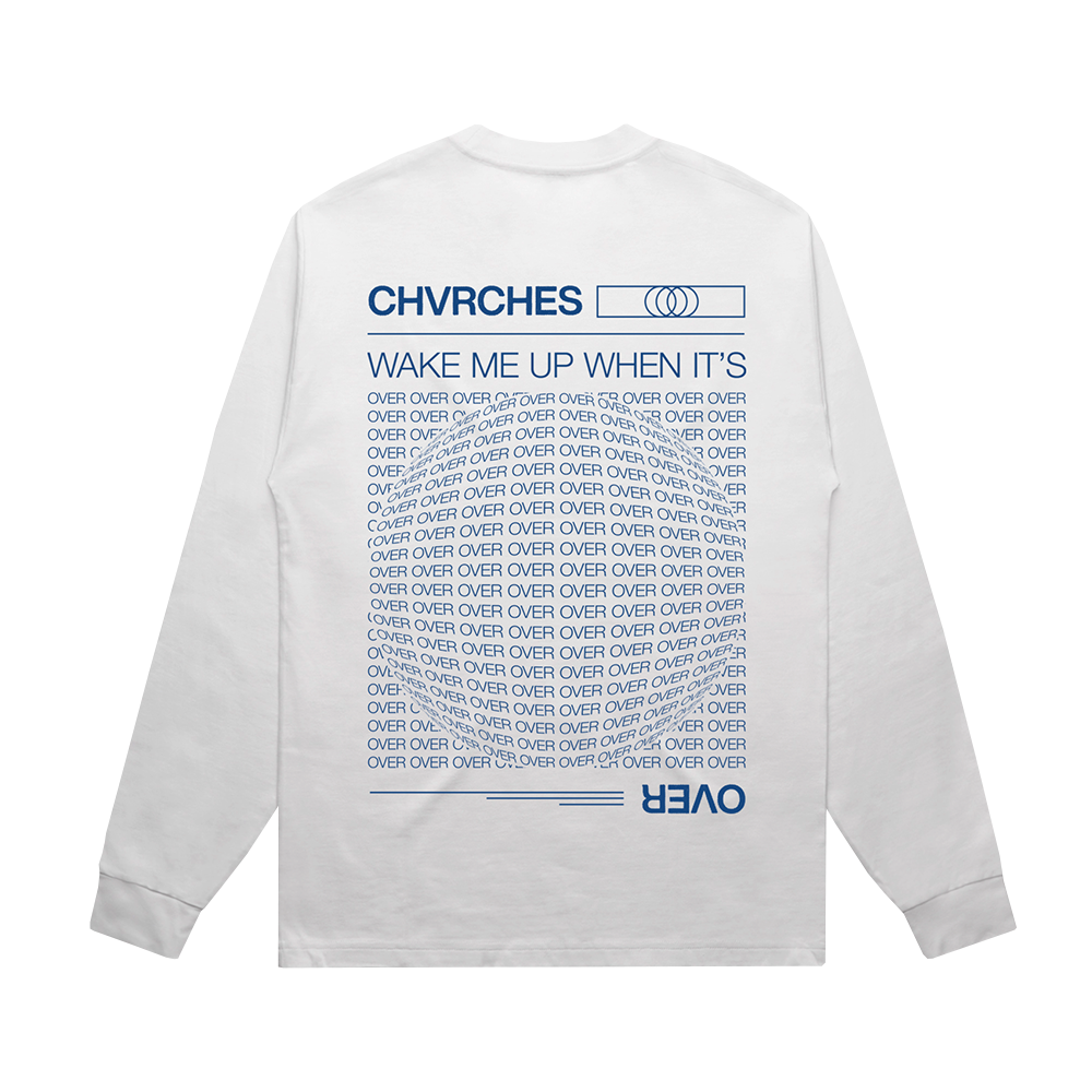 CHVRCHES - OVER White Long Sleeve T-Shirt